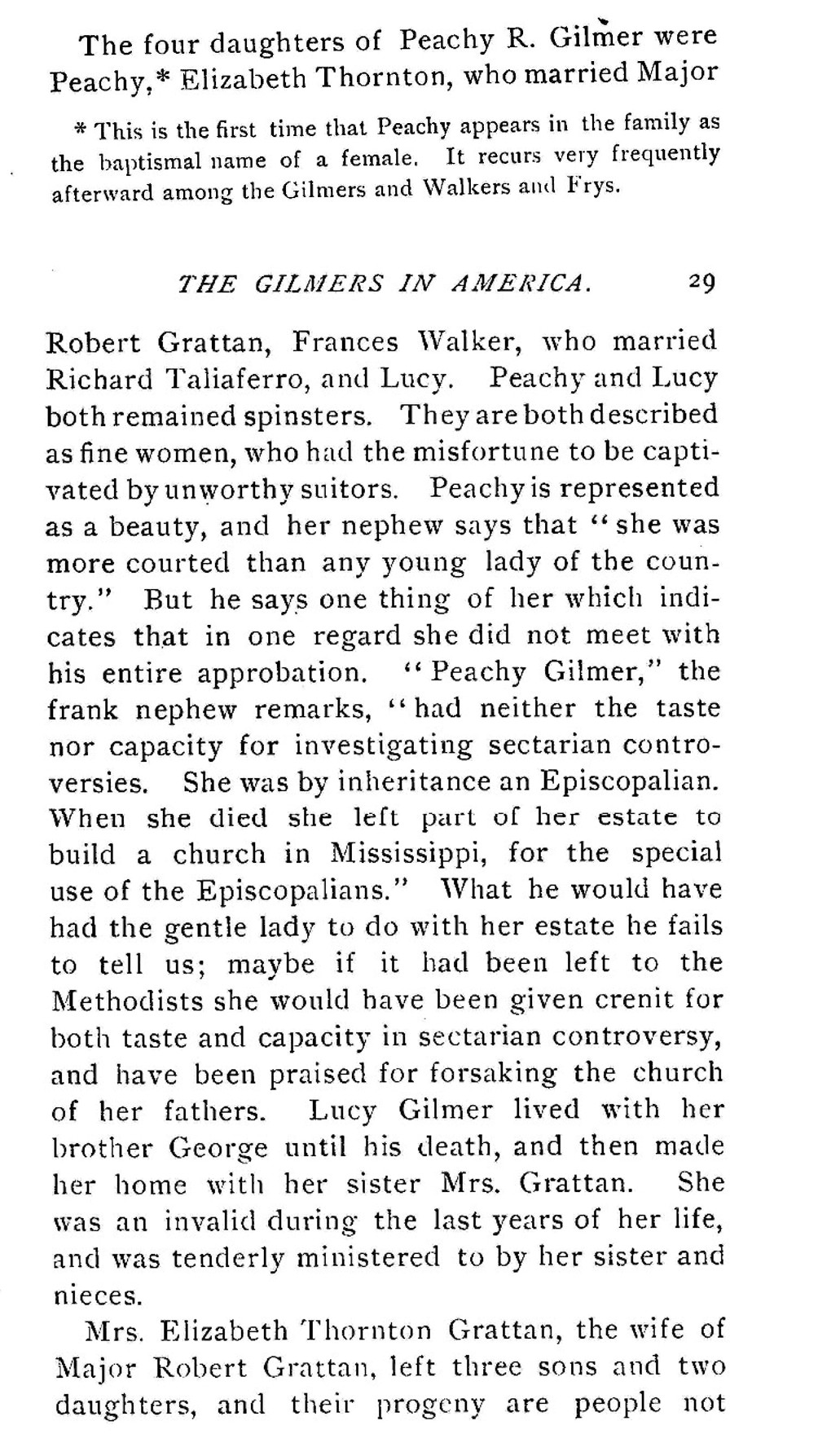 Peachy R. Gilmer's daughter's bios